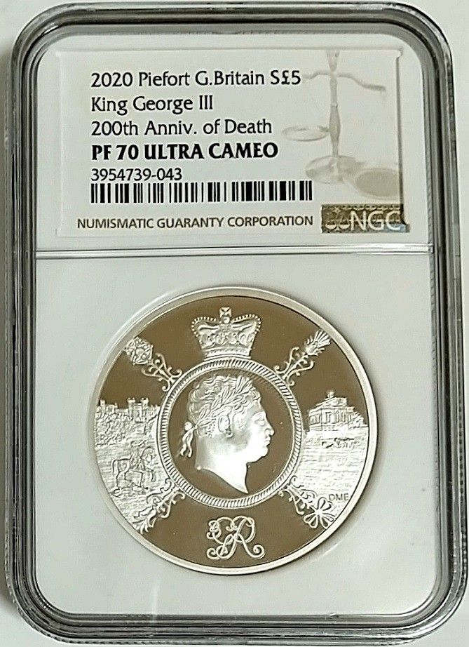 ピエフォー貨 最高鑑定 2020年 英国 イギリス ジョージ3世 没後200年 5