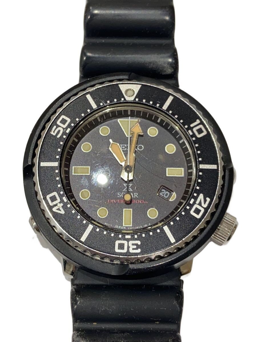 SEIKO ×PROSPEX/ソーラー腕時計/アナログ/ラバー/BLK/BLK/SS/V147-0BG0 /【Buyee】 Buyee ...