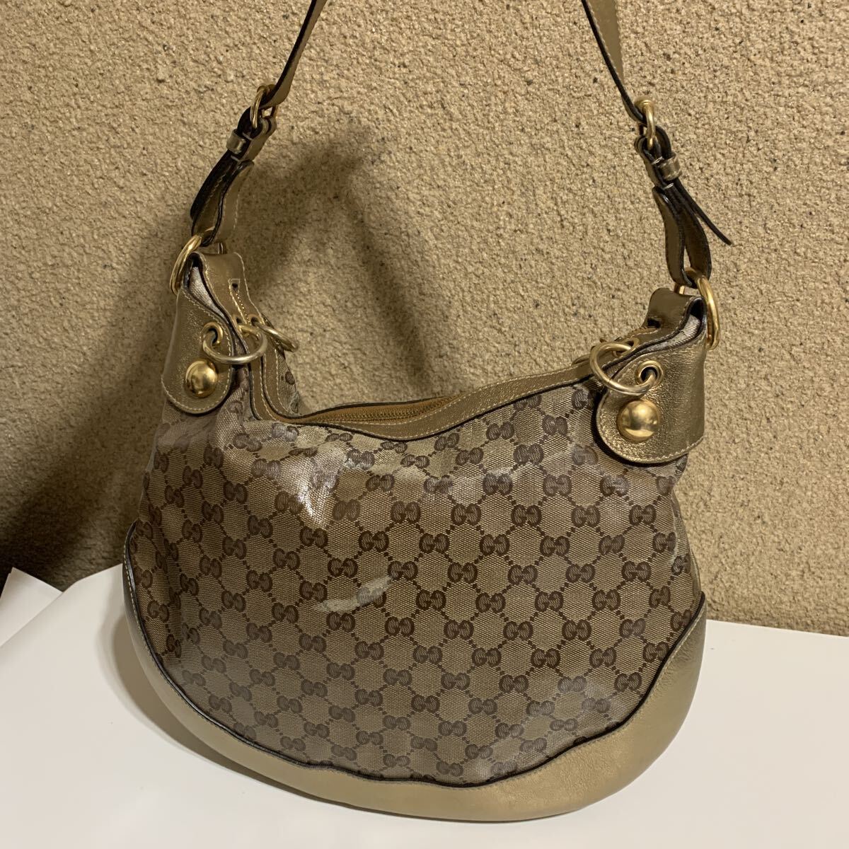希少 GUCCI グッチ GGキャンバス ショルダーバッグ ワンショルダー 