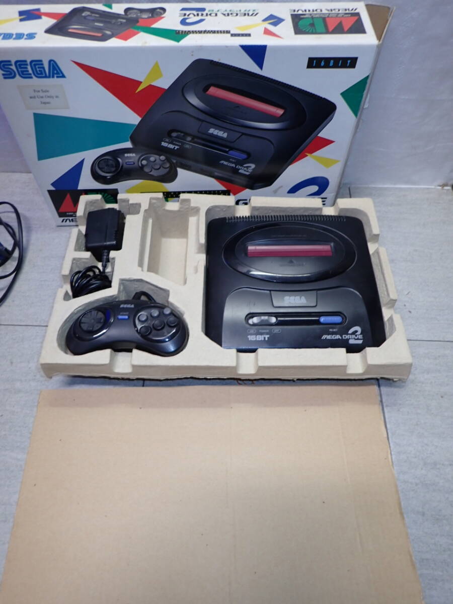 MD 2 メガドライブ 2 本体 HAA-2502 SEGA セガ 箱 コントローラー ACアダプター 動作確認済み H1278 ...
