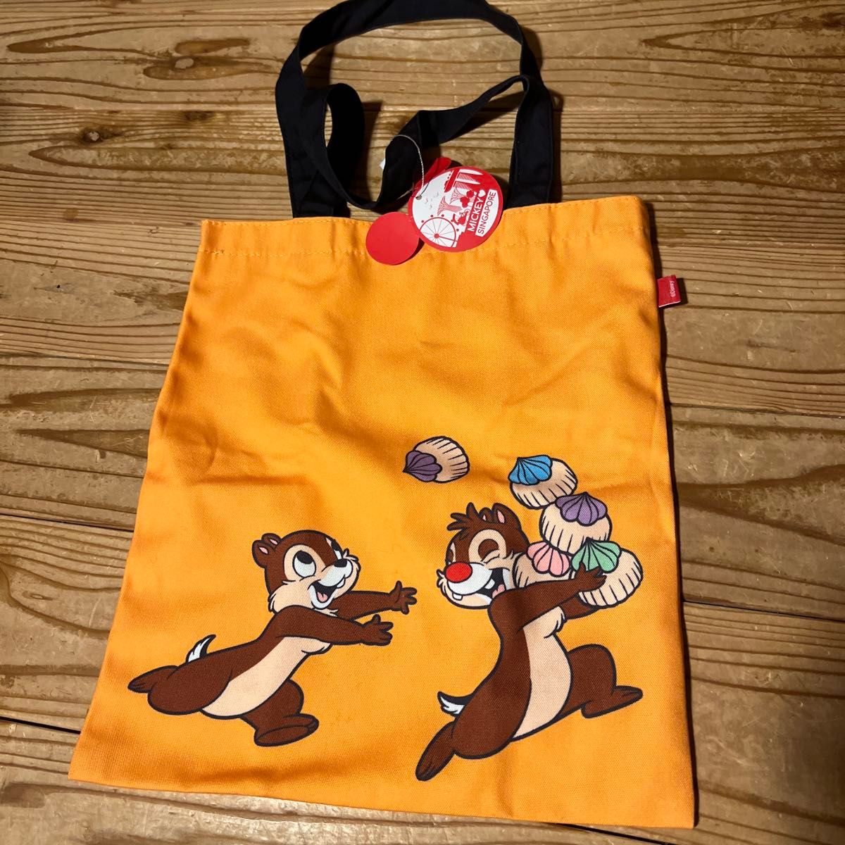 ☆ミッキー シンガポール ディズニー チップ デール トートバッグ 