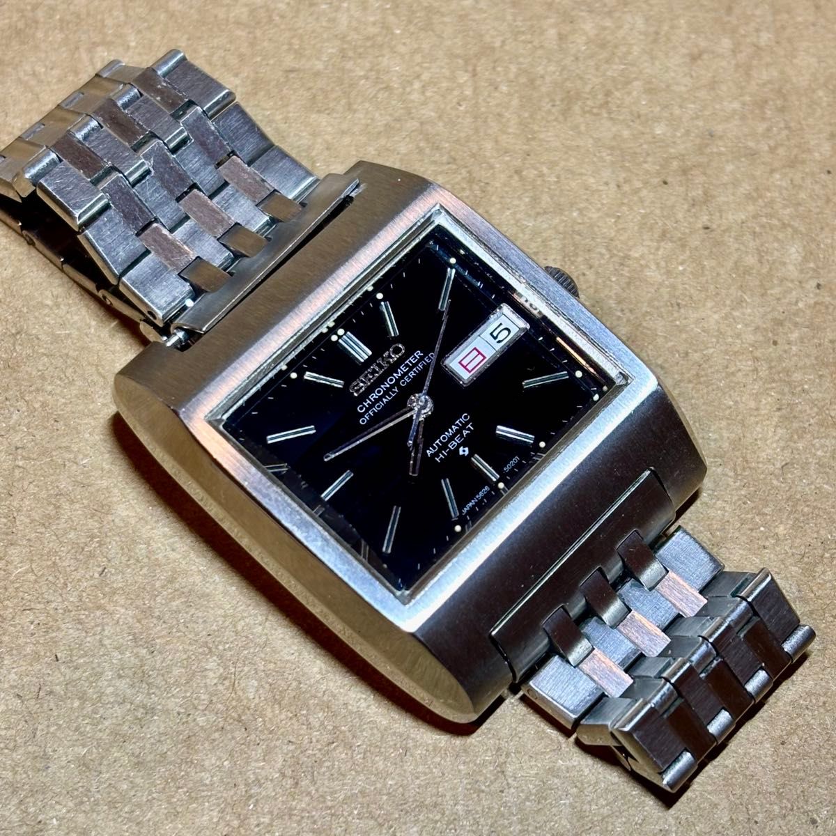 黒文字盤 カットガラス SEIKO キングセイコー 56KSクロノメーター 自動 