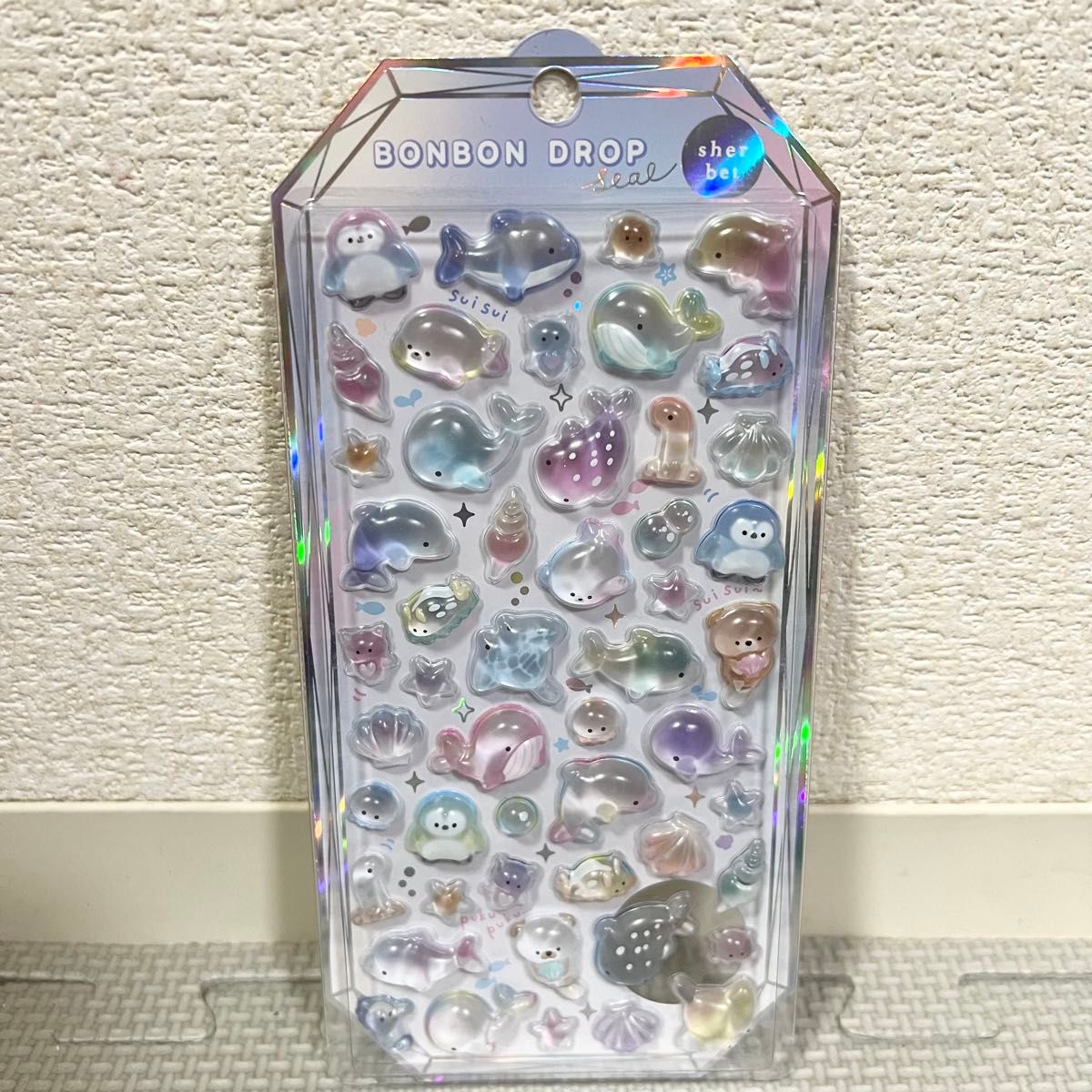 ボンボンドロップシール らめーるボンボン シャーベット 海の生き物