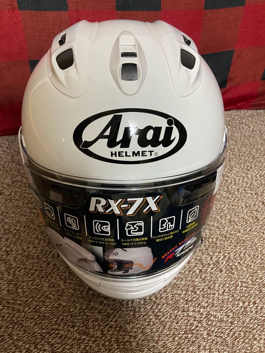 Arai アライ フルフェイスヘルメット RX-7X 単色 グラスホワイト 