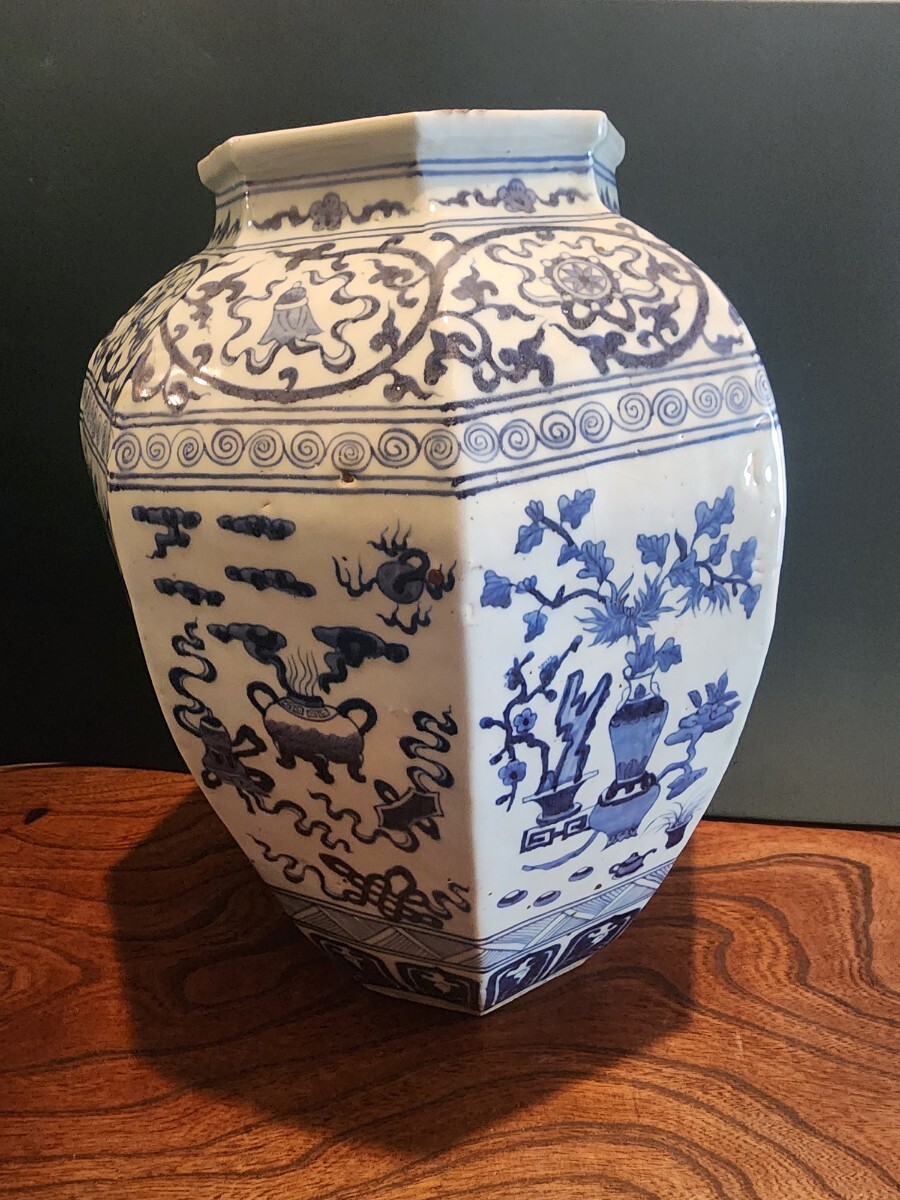 大清乾隆年製 青花 磁器壺 大清乾隆年製 青花龍壺