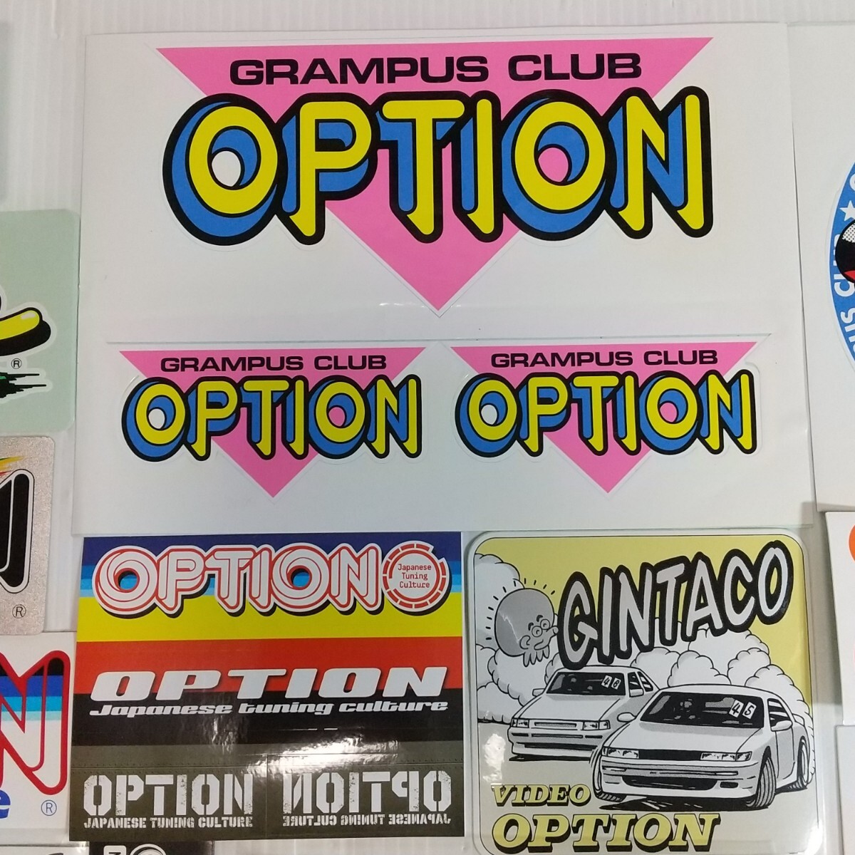 当時物 90's OPTION オプション ステッカー 東京オートサロンブース 雑誌付録有 20枚セット 未使用品 ドリフト AE86 R32 ...