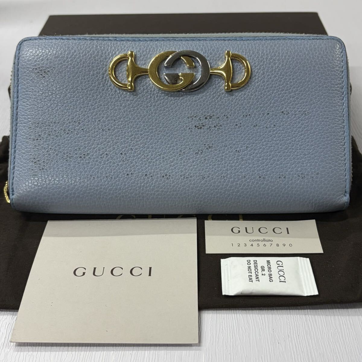 グッチ GUCCI 財布 長財布 ホースビット ラウンドファスナー 