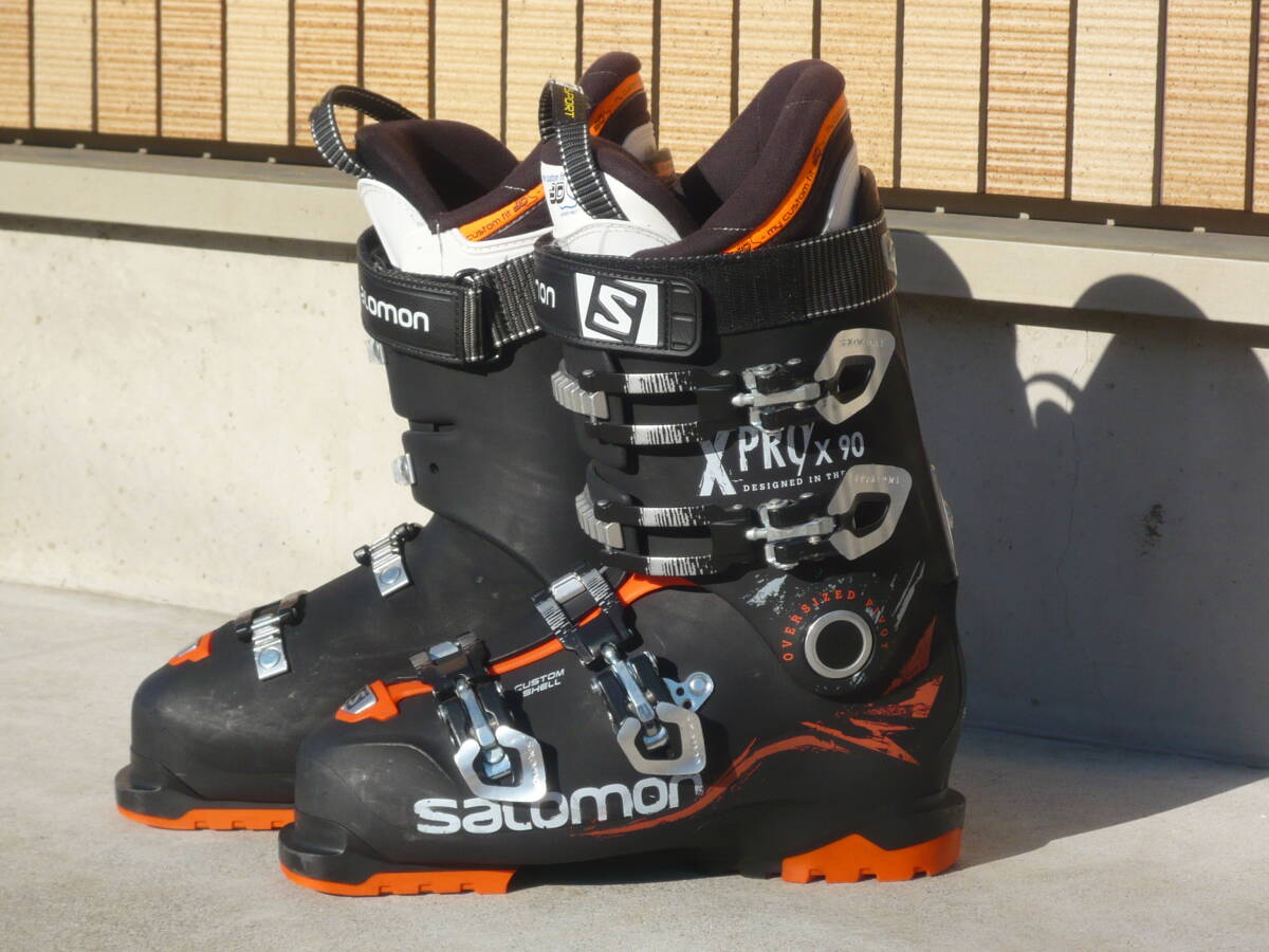 4即決！SALOMON/サロモン スキーブーツ X-PRO90 黒/オレンジ 26.0cm 