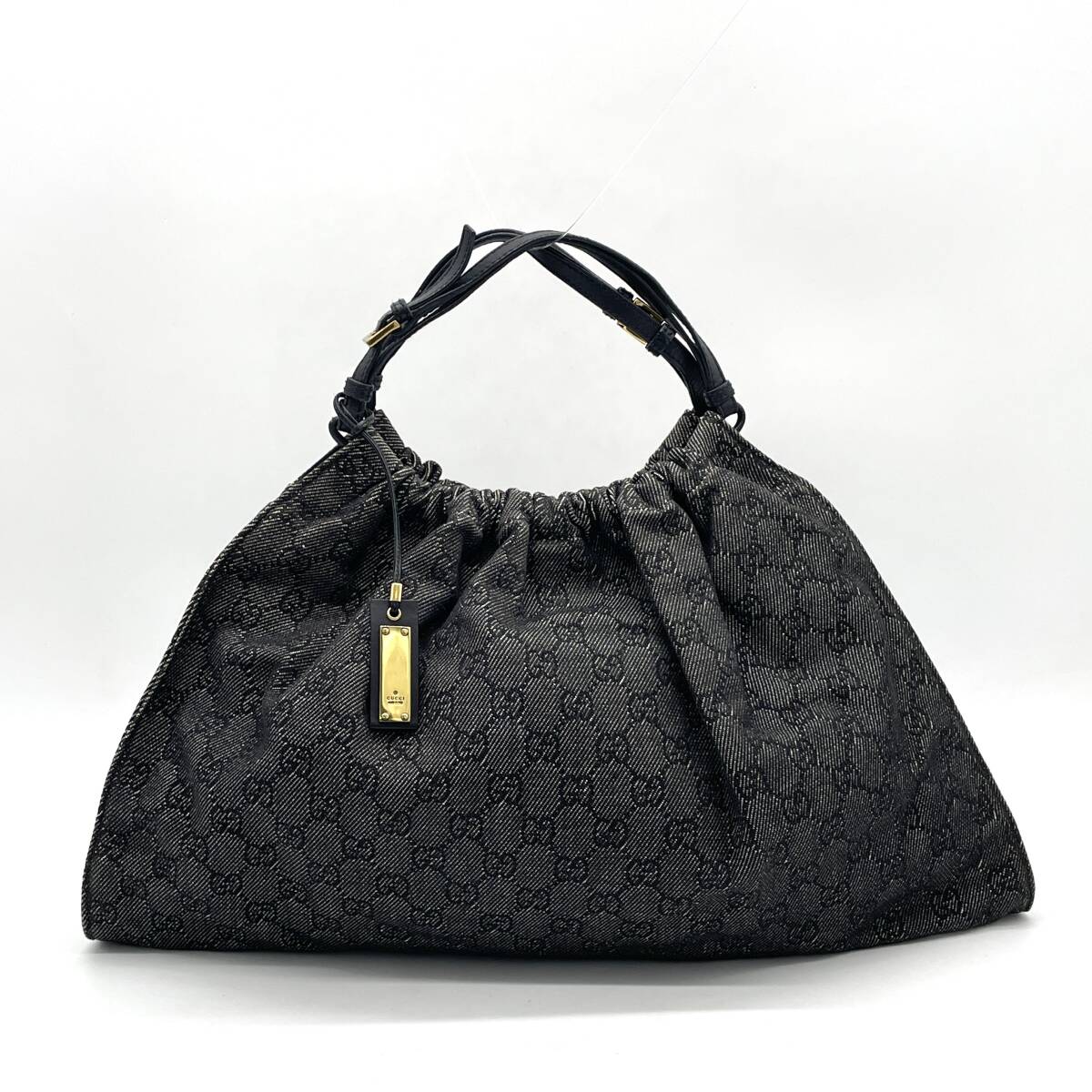 極美品 極美品□ GUCCI グッチ GGキャンバス×レザー トート 極美品 極美品□ GUCCI グッチ GGキャンバス×レザー トート