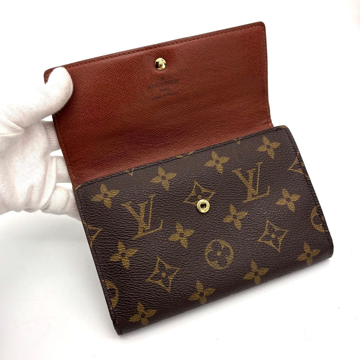 美品✨️ルイヴィトン　モノグラム　ポルトトレゾール　エテュイパピエ　三つ折り財布 LOUIS VUITTON ルイヴィトン 三つ折り財布 ポルト トレゾール エテュイ