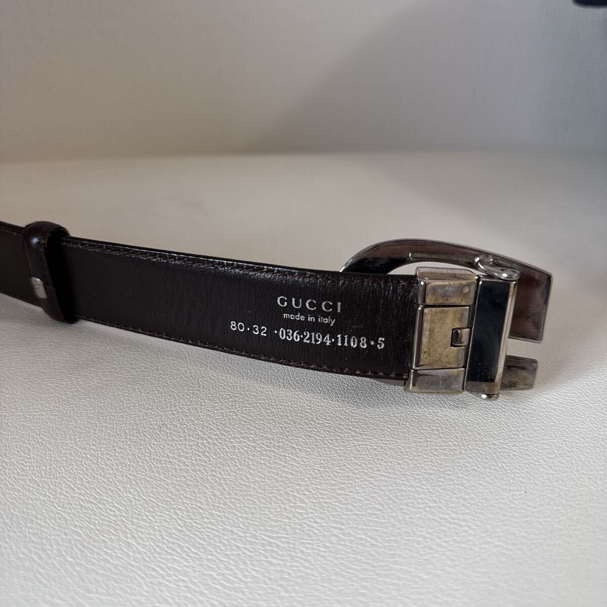 GUCCI シルバーGバックル ブラック・ブラウンリバーシブルベルト