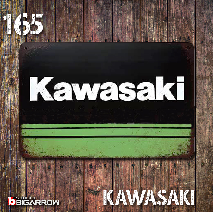 165 ブリキ看板 20×30㎝ KAWASAKI カワサキ Z900RS NINJA ガレージ