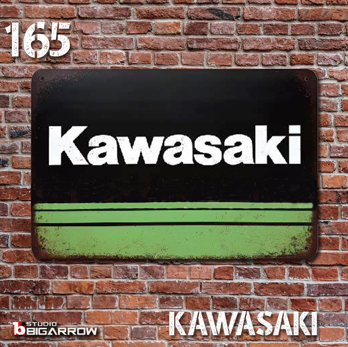 165 ブリキ看板 20×30㎝ KAWASAKI カワサキ Z900RS NINJA ガレージ