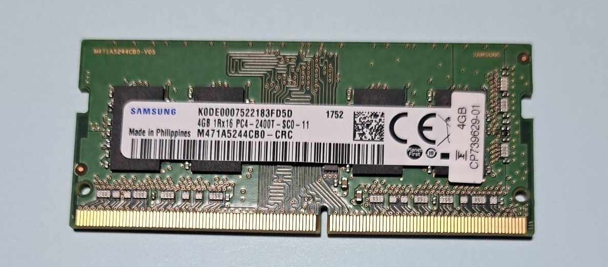 Samsung ノートPC用メモリ 4GB PC4-2400T 10枚セット SAMSUNG 4GB PC4-2400T-SCO-11 ノートPC用メモリ M471A5244CB0-CRC
