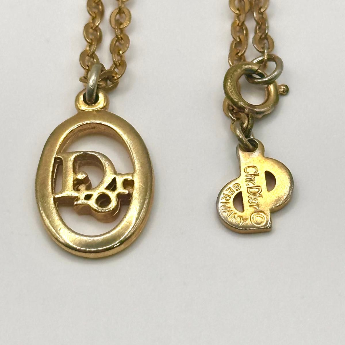 Dior クリスチャンディオール CDロゴ チェーン ネックレス ゴールド②
