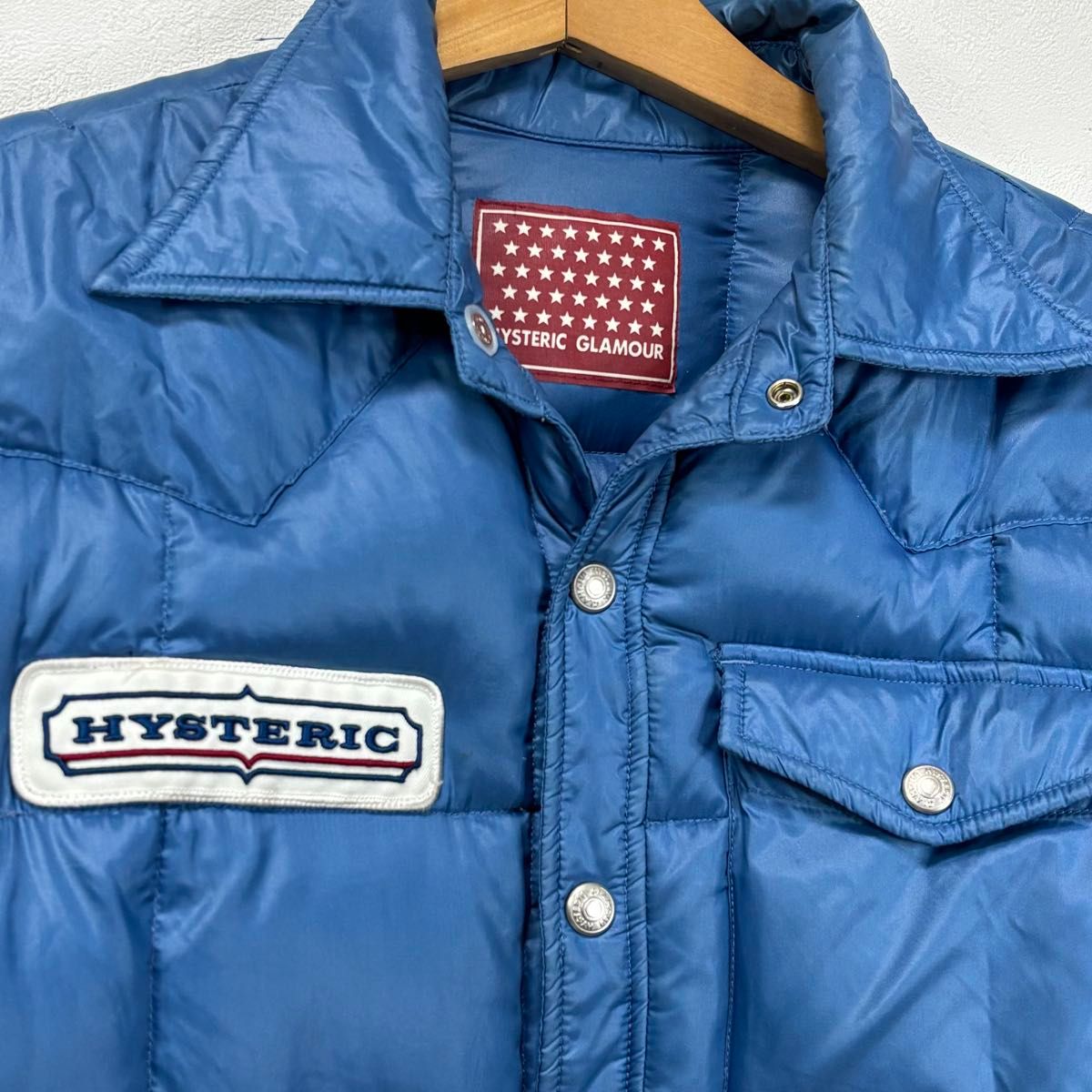 ヒステリックグラマー ナイロン ダウン シャツ ジャケット ロゴ 
