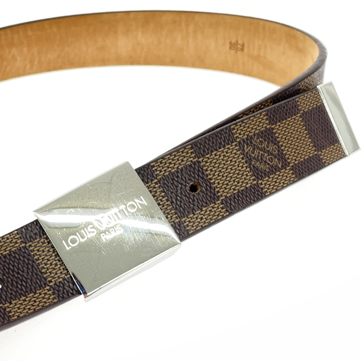LOUIS VUITTON サンチュール キャレ ダミエ エベヌ M6803 LOUIS VUITTON（ルイ・ヴィトン） ベルト ダミエ サンチュール キャレ