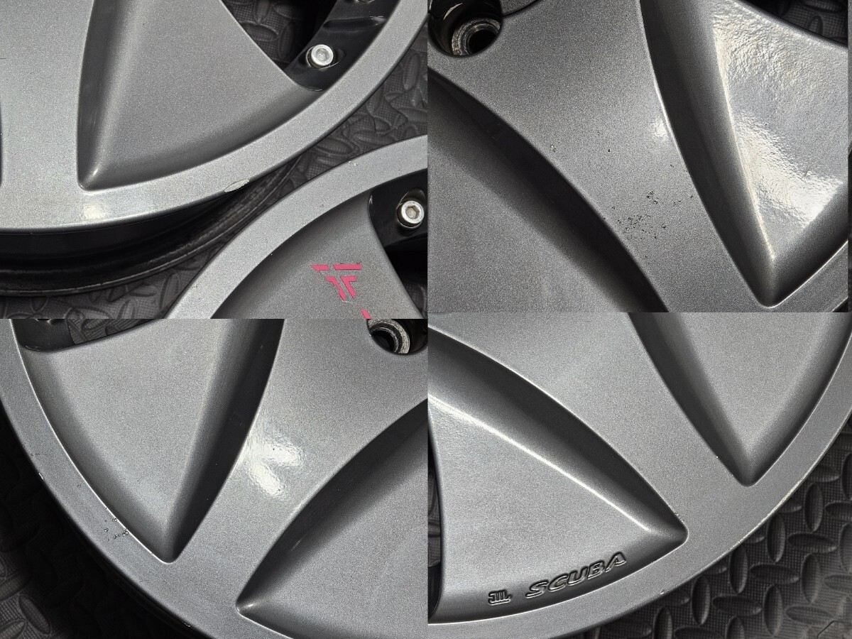 希少/当時物 スバル 純正オプション STI Genome(ゲノム) SCUBA 17インチ PCD100/5H 7J+55 4本セット ...