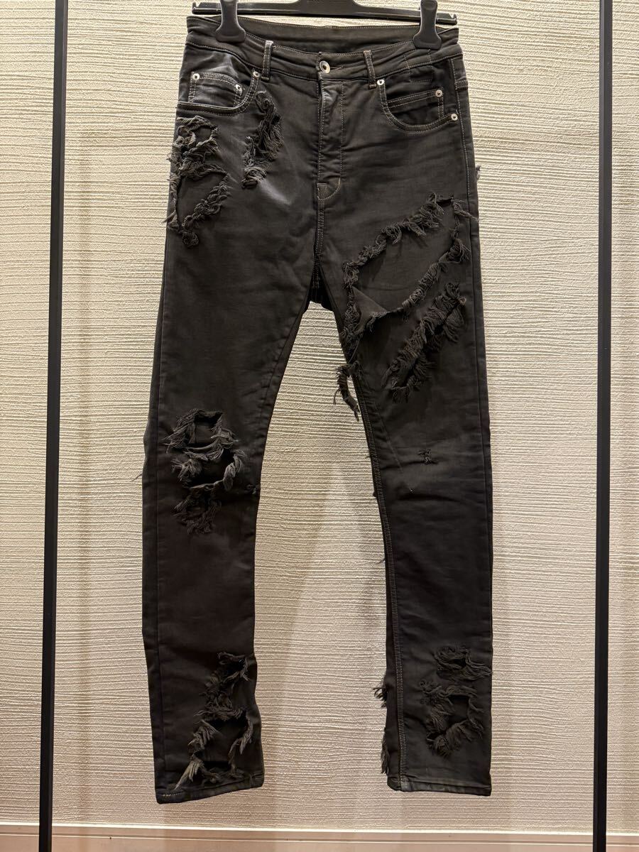 rick owens drkshdw デストロイ デトロイト デニム パンツ | Shop at