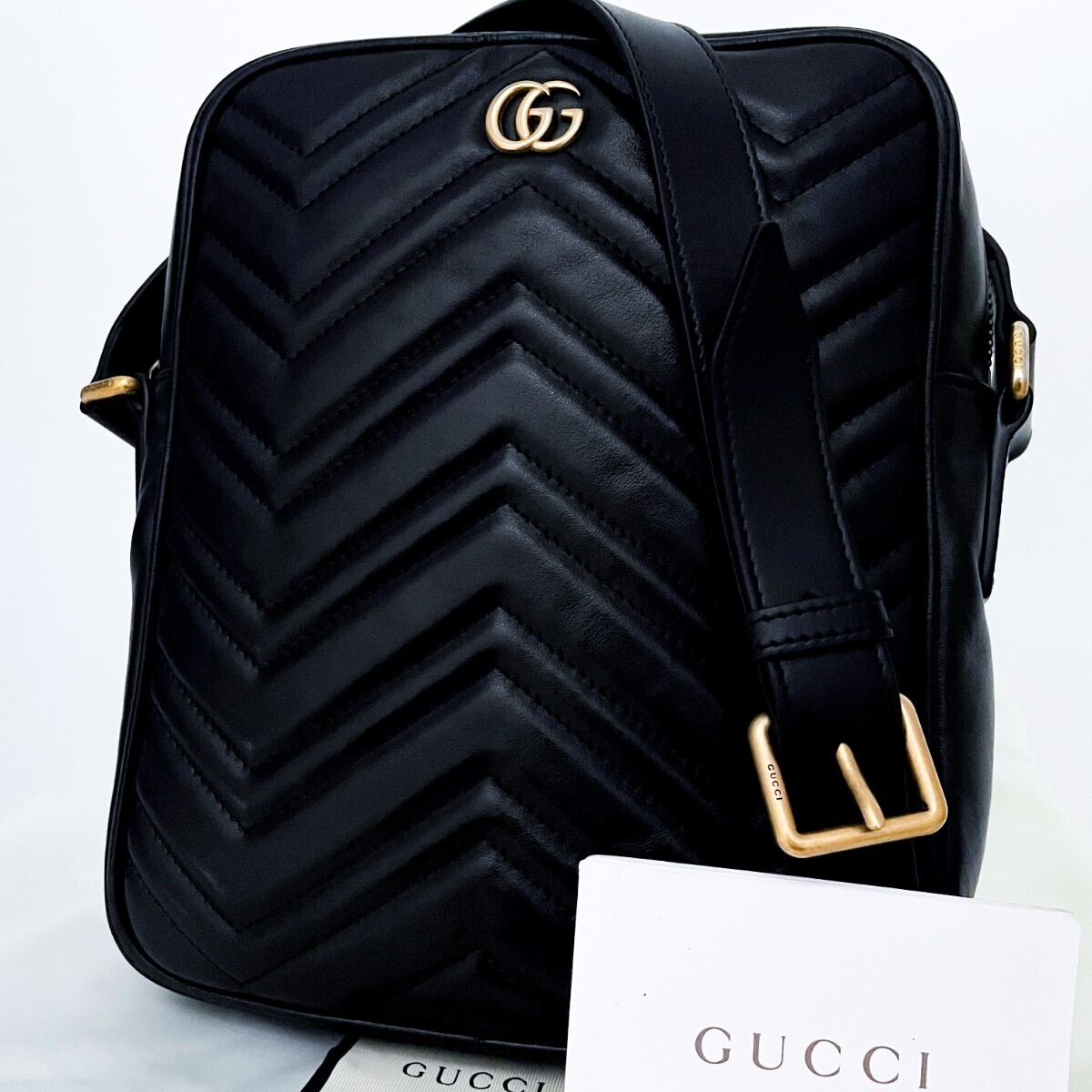 1円□未使用級□幻の逸品□型崩れ無し□最上級レザー□GUCCI グッチ 