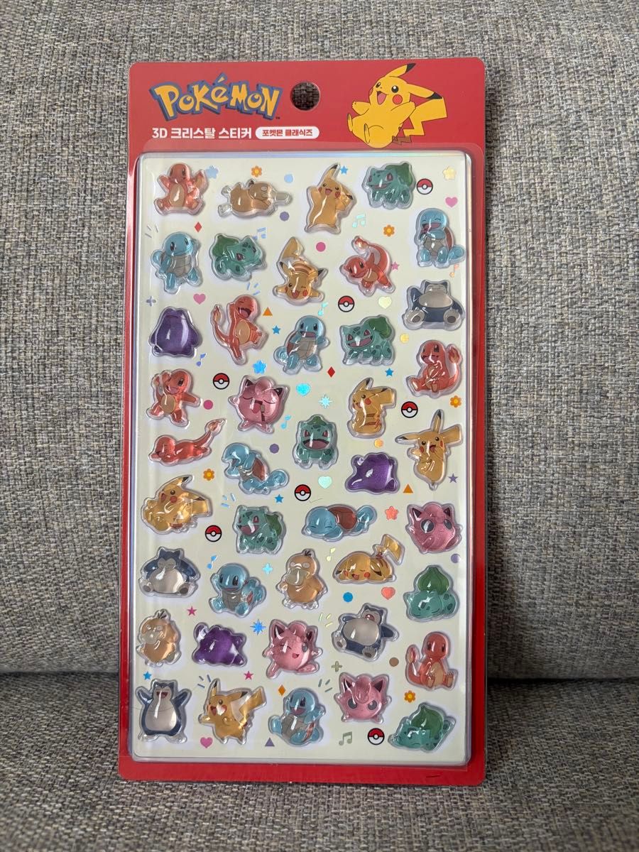 韓国公式 限定 ポケモン バブルステッカー ピカチュウ シール ボンボン