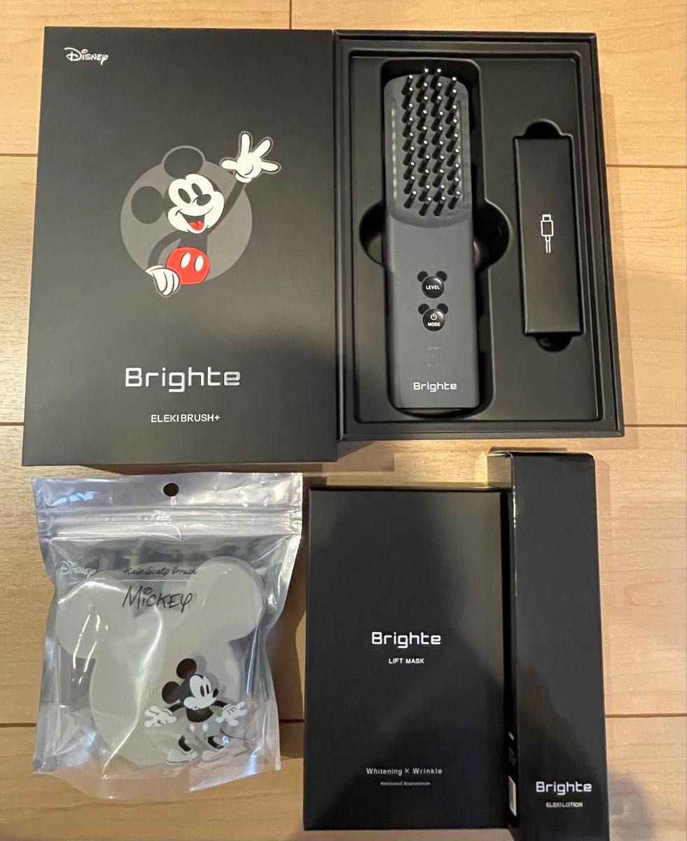 Brighte ELEKI BRUSH+ Disney ミッキー スカルプブラシ リフトマスク