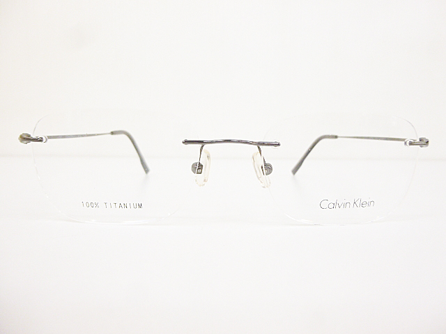 ∞【デッドストック】Calvin Klein カルバンクライン 眼鏡 メガネフレーム CK536 52[]19-150 チタン ツーポイント ...