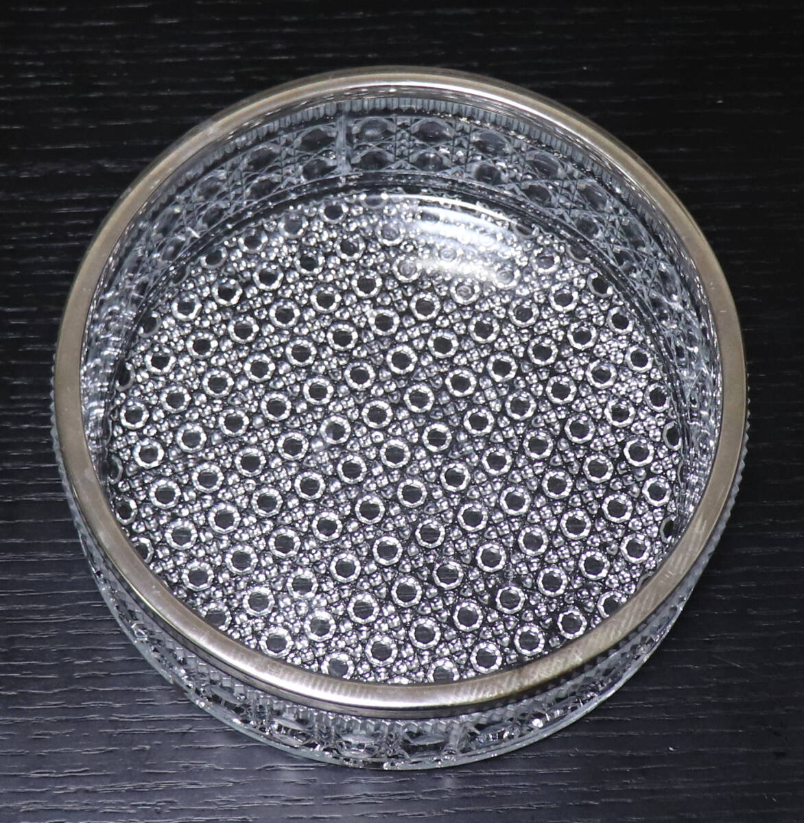 オールド・バカラ (BACCARAT) 稀少型 銀巻 特大 切子鉢 ディアマン 