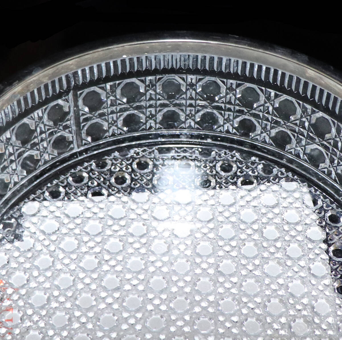 オールド・バカラ (BACCARAT) 稀少型 銀巻 特大 切子鉢 ディアマン 
