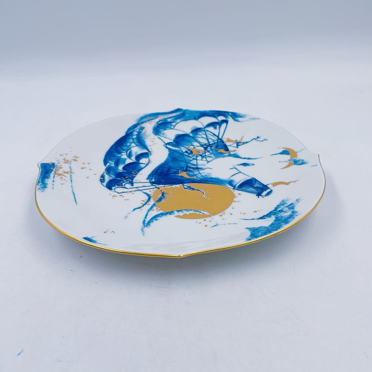 マイセン MEISSEN 1998 イヤープレート 熱気球 27cm 箱付 27CM 美品◇自宅保管 マイセン イヤー プレート 1998 モンゴルフィ