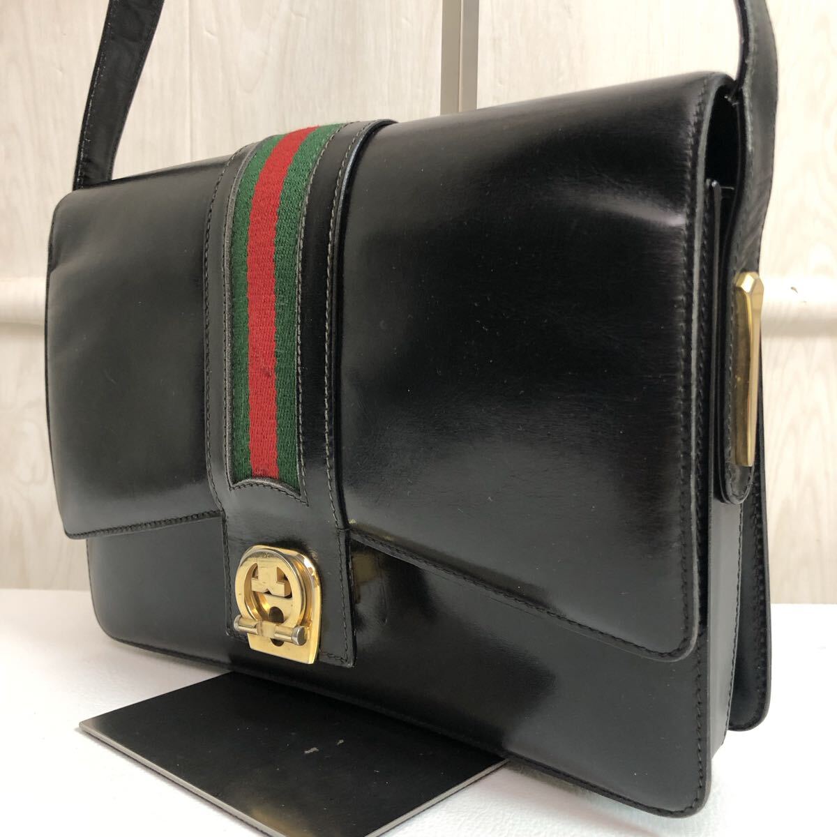 美品】GUCCI グッチ ワンショルダーバッグ シェリーライン 美品】GUCCI グッチ ワンショルダーバッグ シェリーライン
