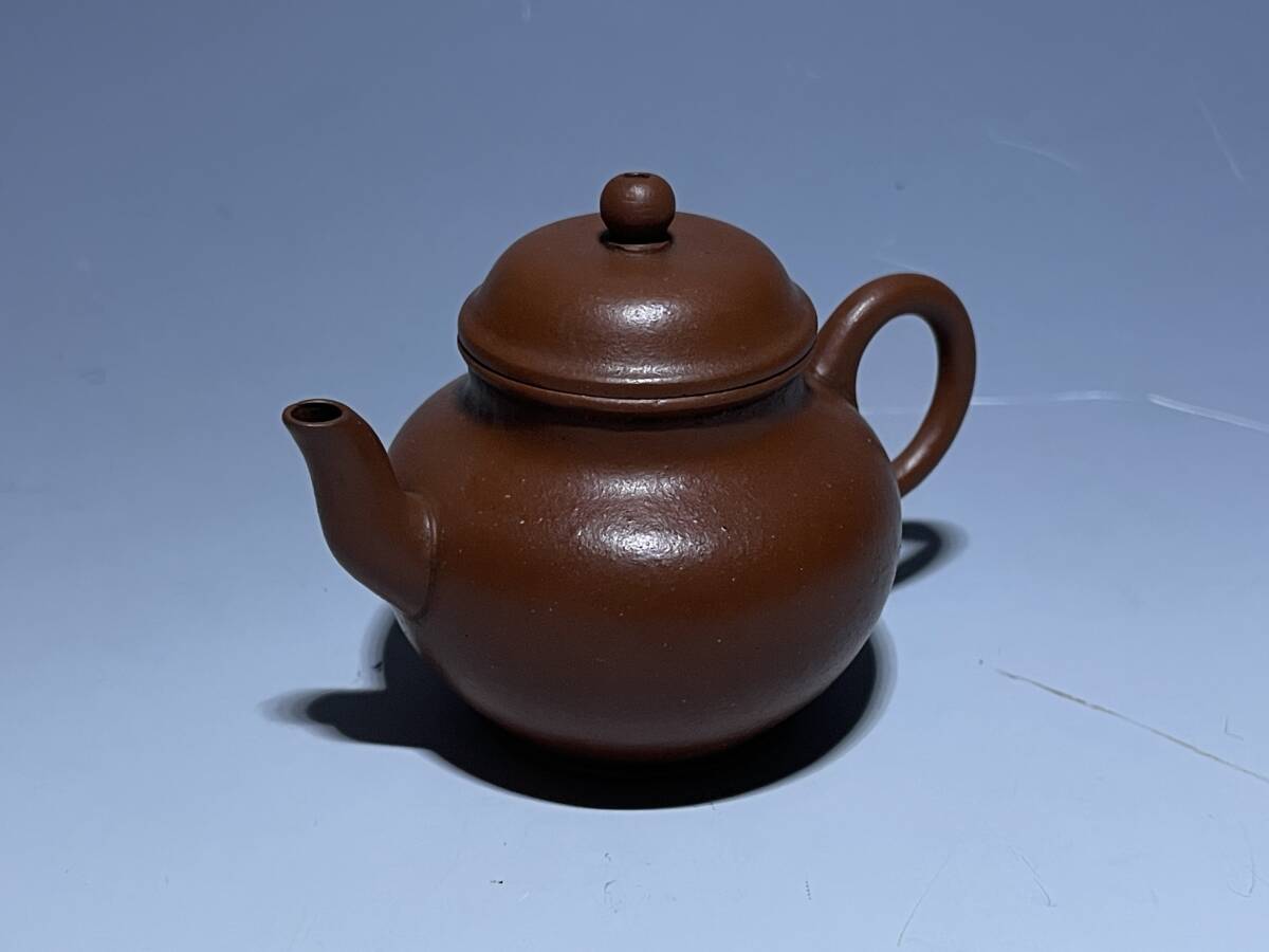 在款紫砂壺】 中國宜興紫砂唐物煎茶道具朱泥急須