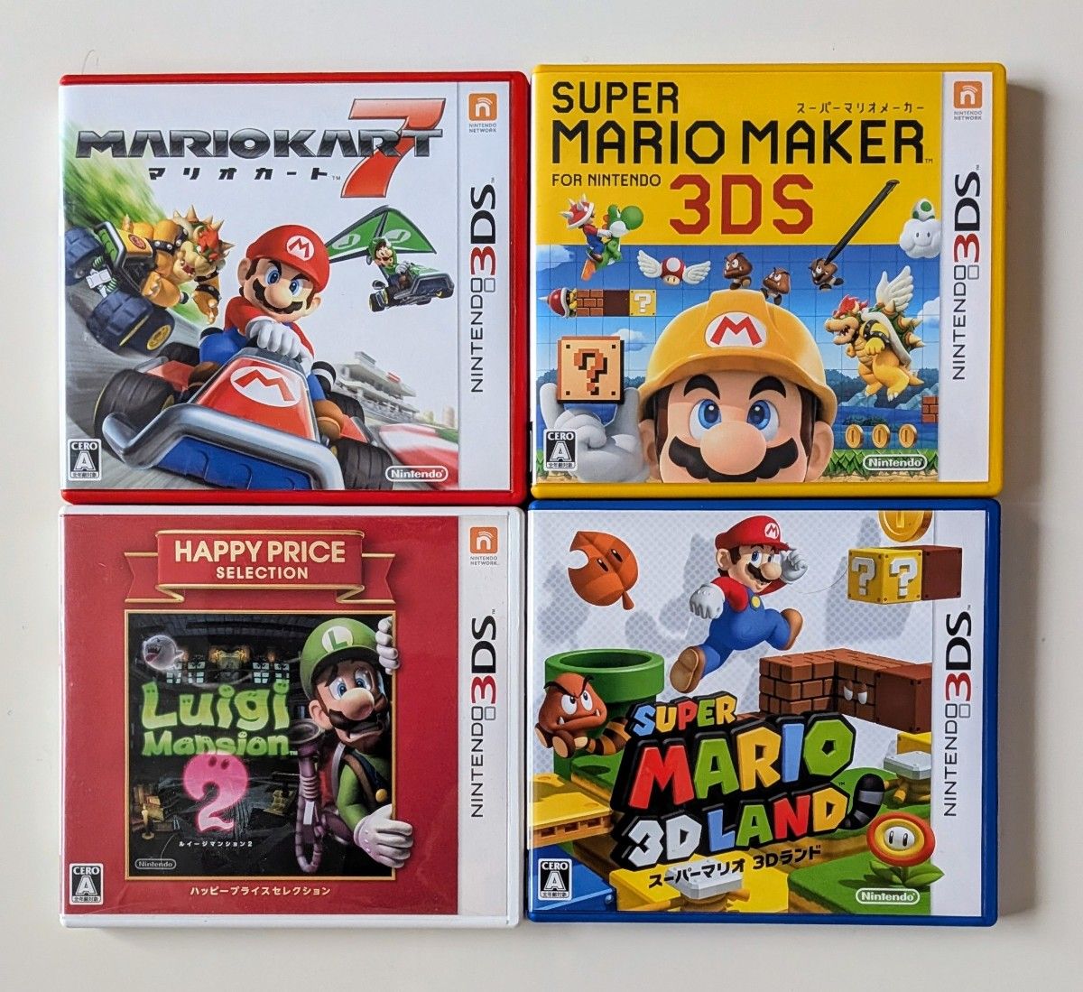 3DSソフト マリオカート7 スーパーマリオ3Dランド 4本まとめて