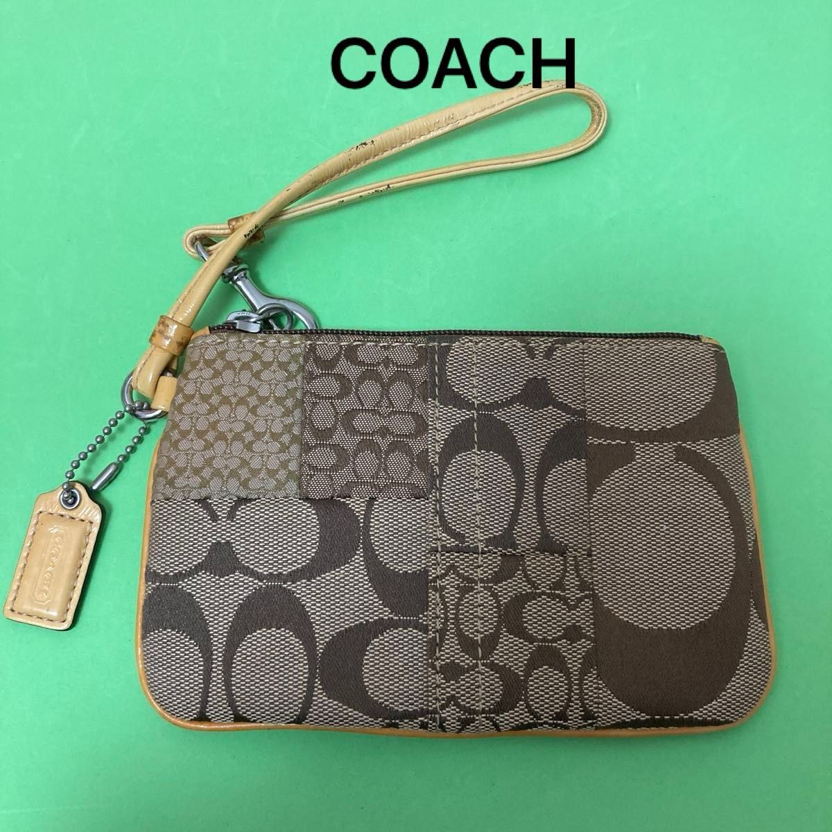 COACH コーチ パッチワーク リストレット シグネチャー キャンバス