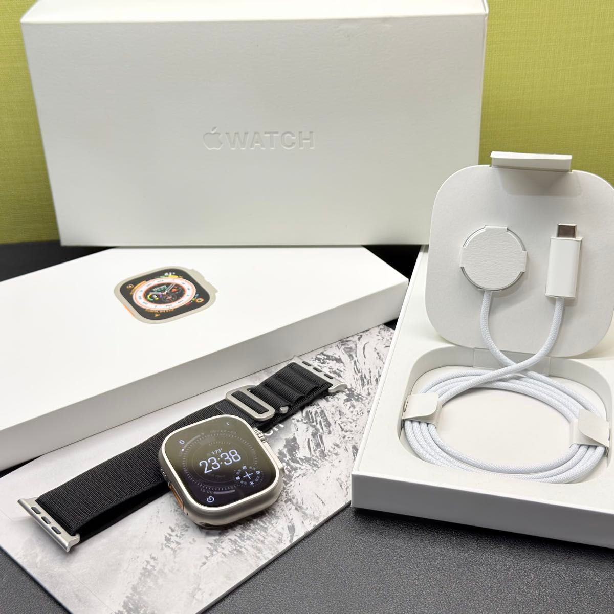 ☆美品 Apple Watch 498 チタニウム ultra Titanium 49mm アップル 