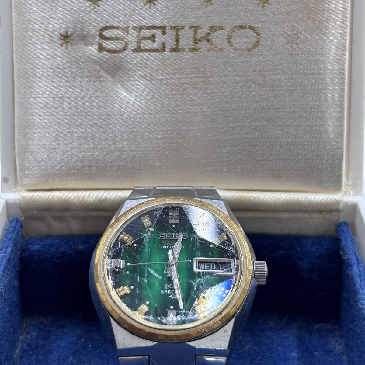 瀧511 【稼働品】 SEIKO セイコー KS キングセイコー バナック スペシャル 5256-6010 自動巻き デイデイト カットガラス ...