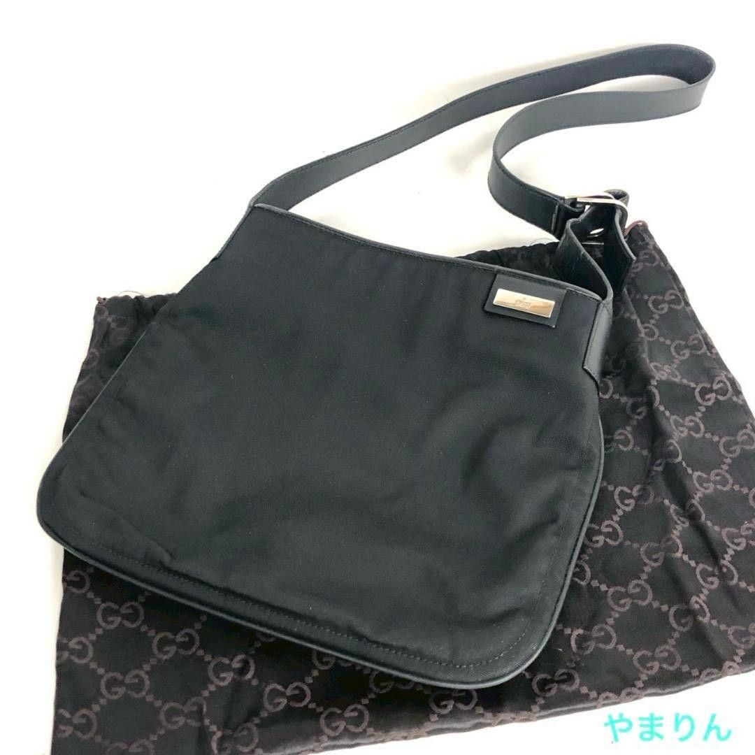グッチ GG柄 ハンドバッグ ワンショルダー ブラック キャンバス GUCCI