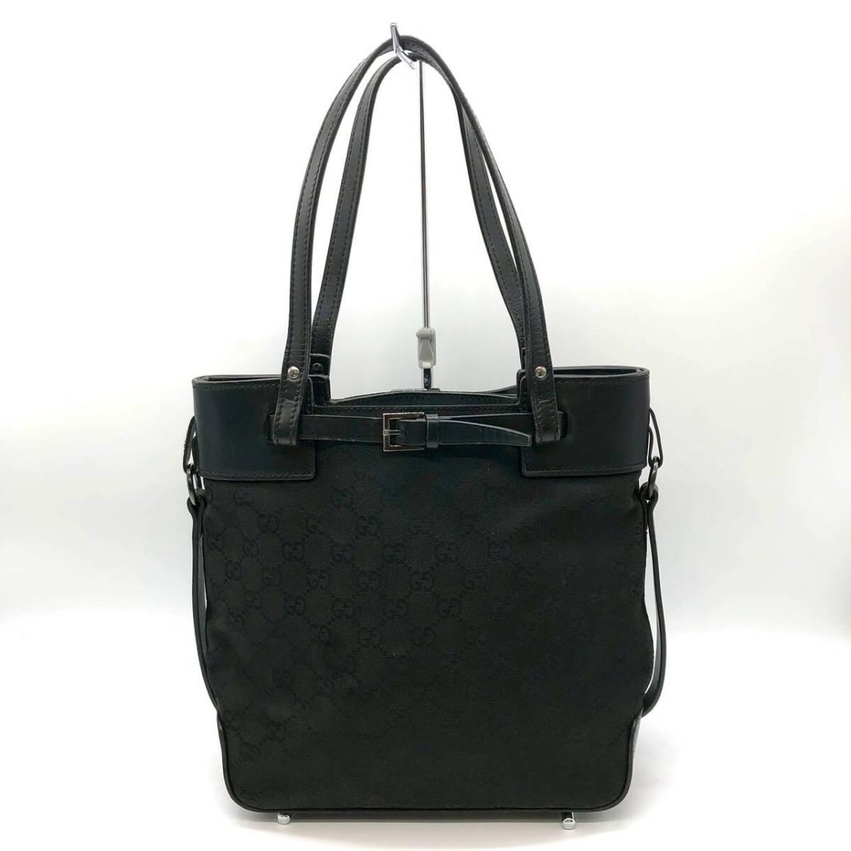 卸・仕入れサイト 美品 GUCCI グッチ キャンバス×本革 バッグ トート 