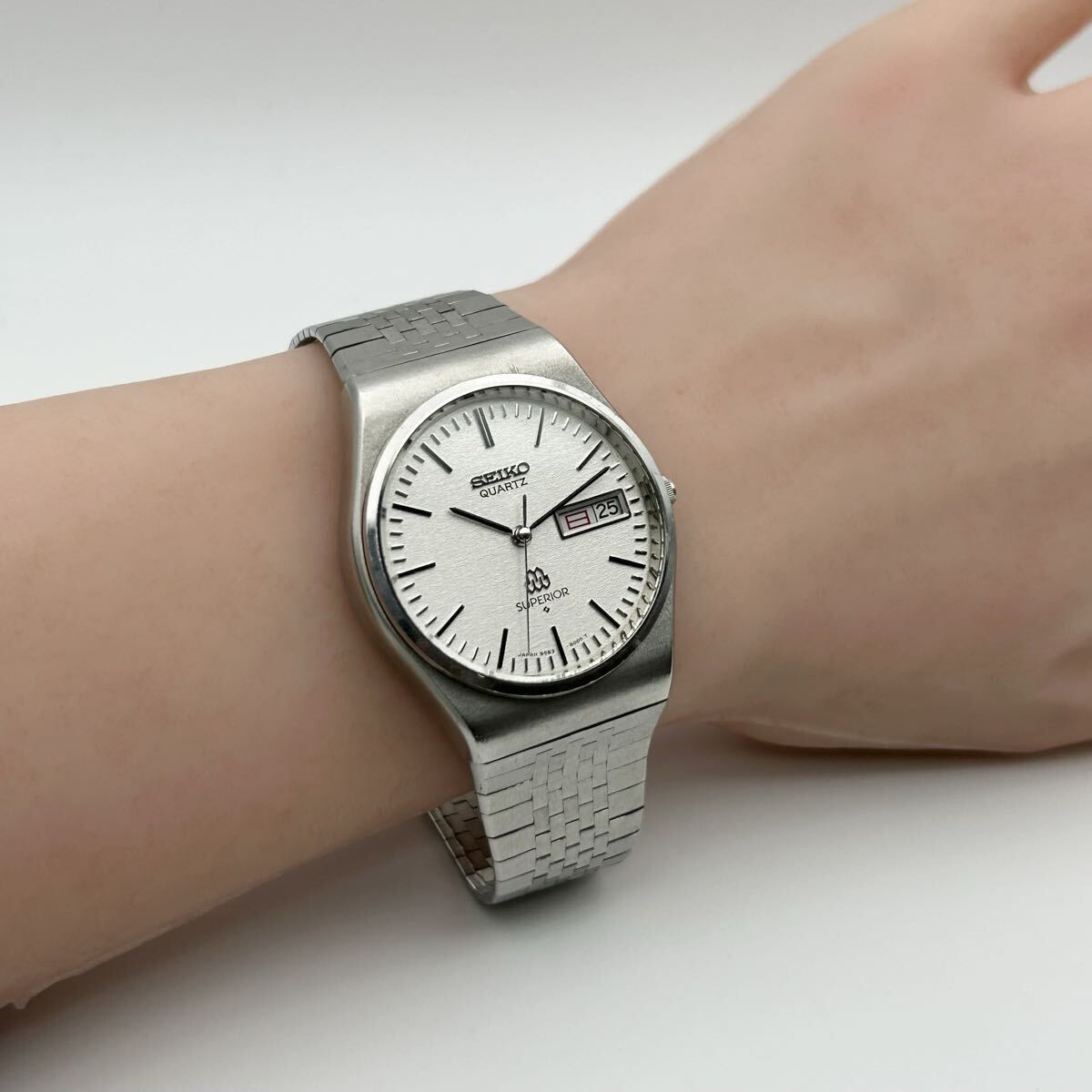 Service 9983 【純正ブレス 稼働】SEIKO セイコー SUPERIOR スーペリア TWIN QUARTZ ツイン 9983-8000 腕時計 高精度 ...