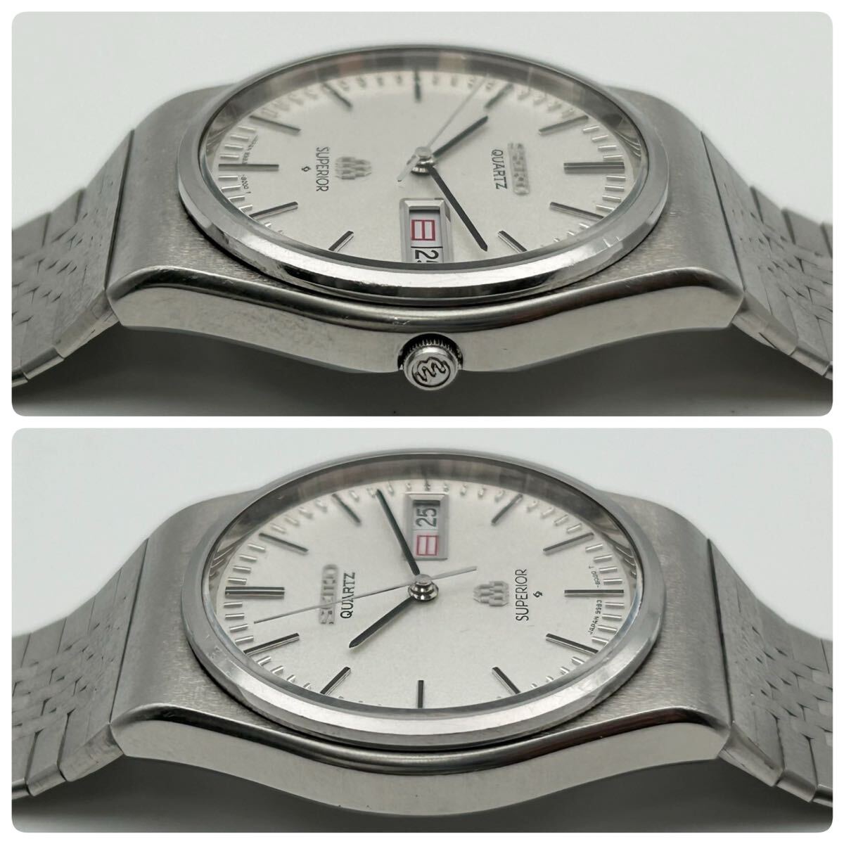 Service 9983 【純正ブレス 稼働】SEIKO セイコー SUPERIOR スーペリア TWIN QUARTZ ツイン 9983-8000 腕時計 高精度 ...