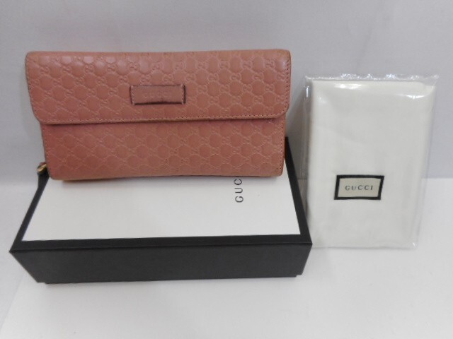 84 送60サ 0409UD07 Gucci グッチ マイクログッチシマ 長財布 84 送60サ 0409UD07 Gucci グッチ マイクログッチシマ 長財布