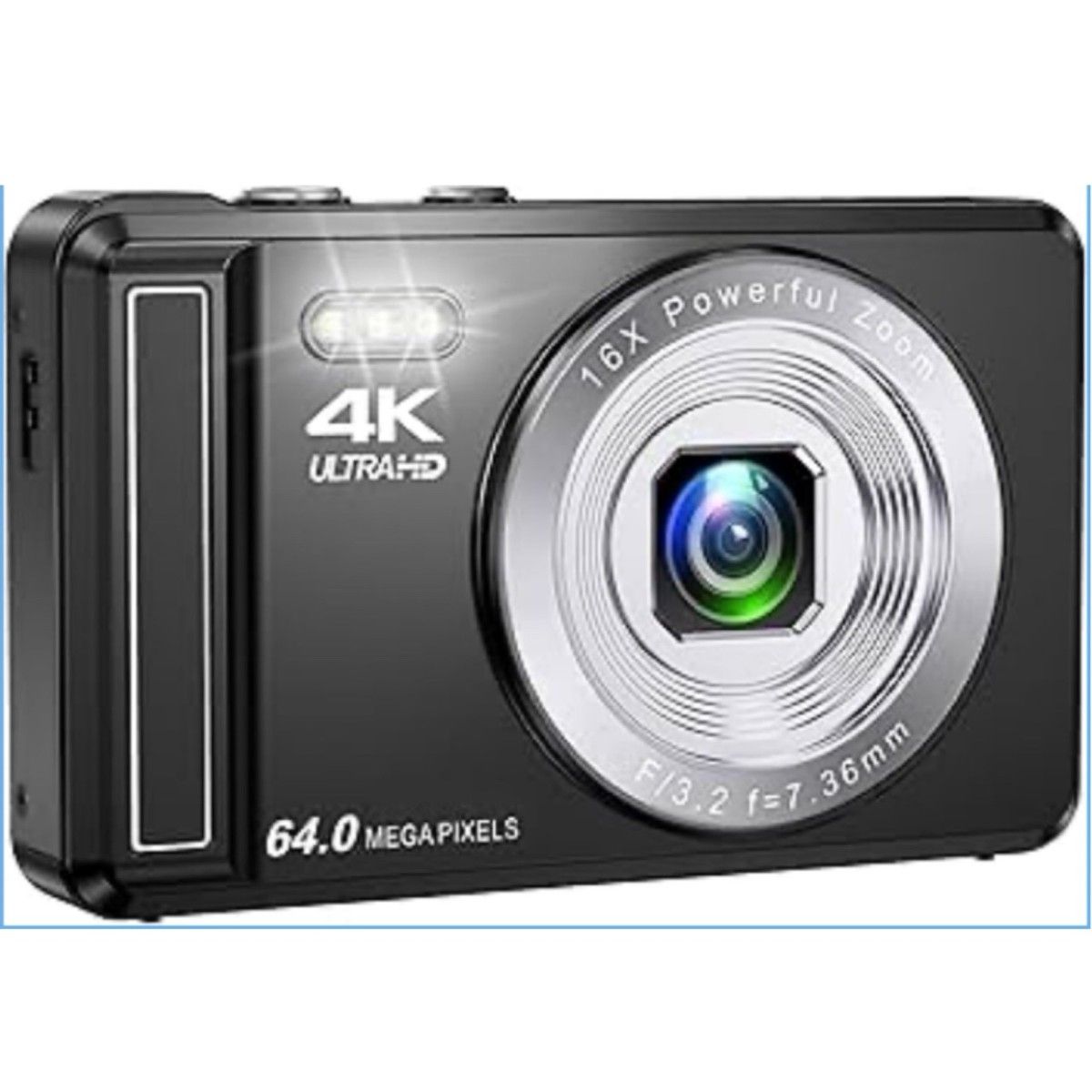 デジカメ 4K 6400万画素 デジタルカメラ AFオートフォーカス 16Xデジ デジカメ 4K 6400万画素 デジタルカメラ AFオートフォーカス 16X