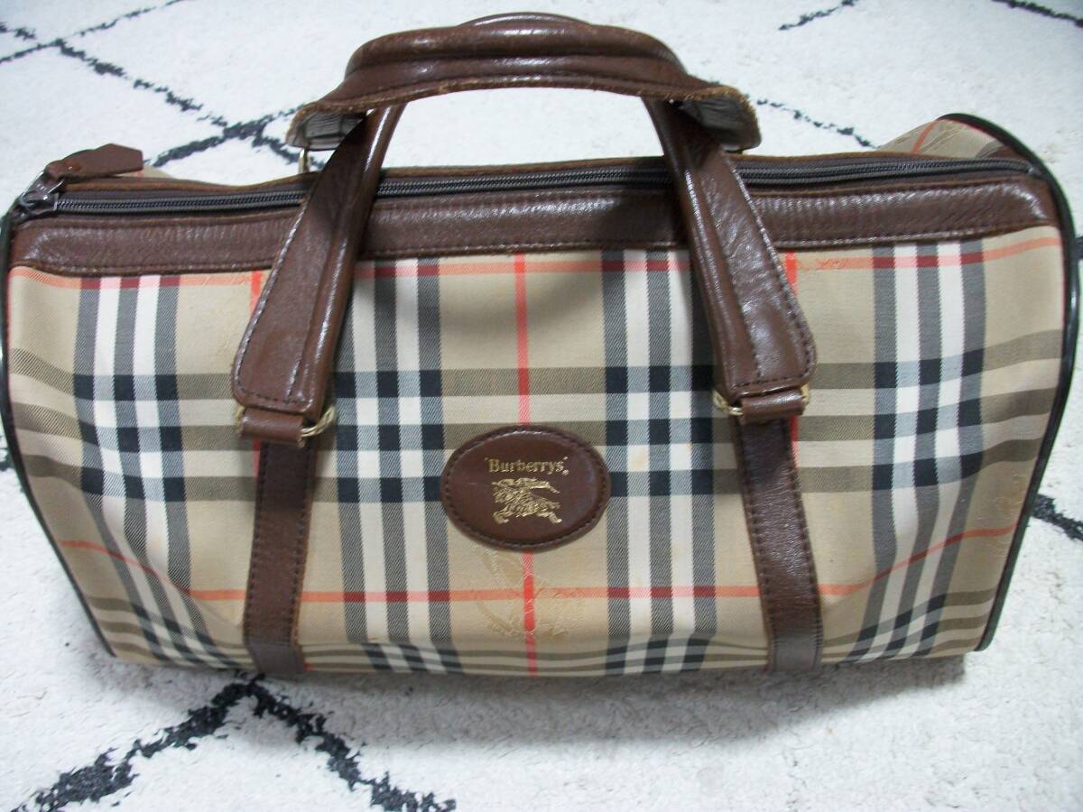 バーバリー ノバチェック 2way レザー ボストンバッグ ショルダー