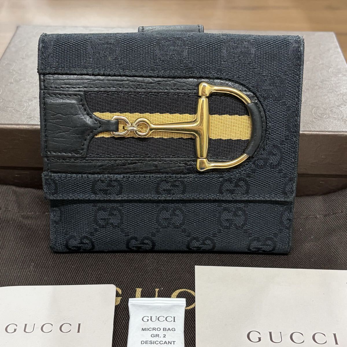 Gucci (GUCCI ウォレット カードケース 日本限定☆7色♪【GUCCI】ダブルG 箱・内袋付 二つ折り財布 小物