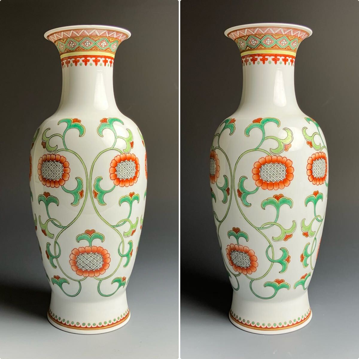 唐物 花瓶 中国美術 景徳鎮 中国景徳鎮製 花入れ 陶器 花器 花びん