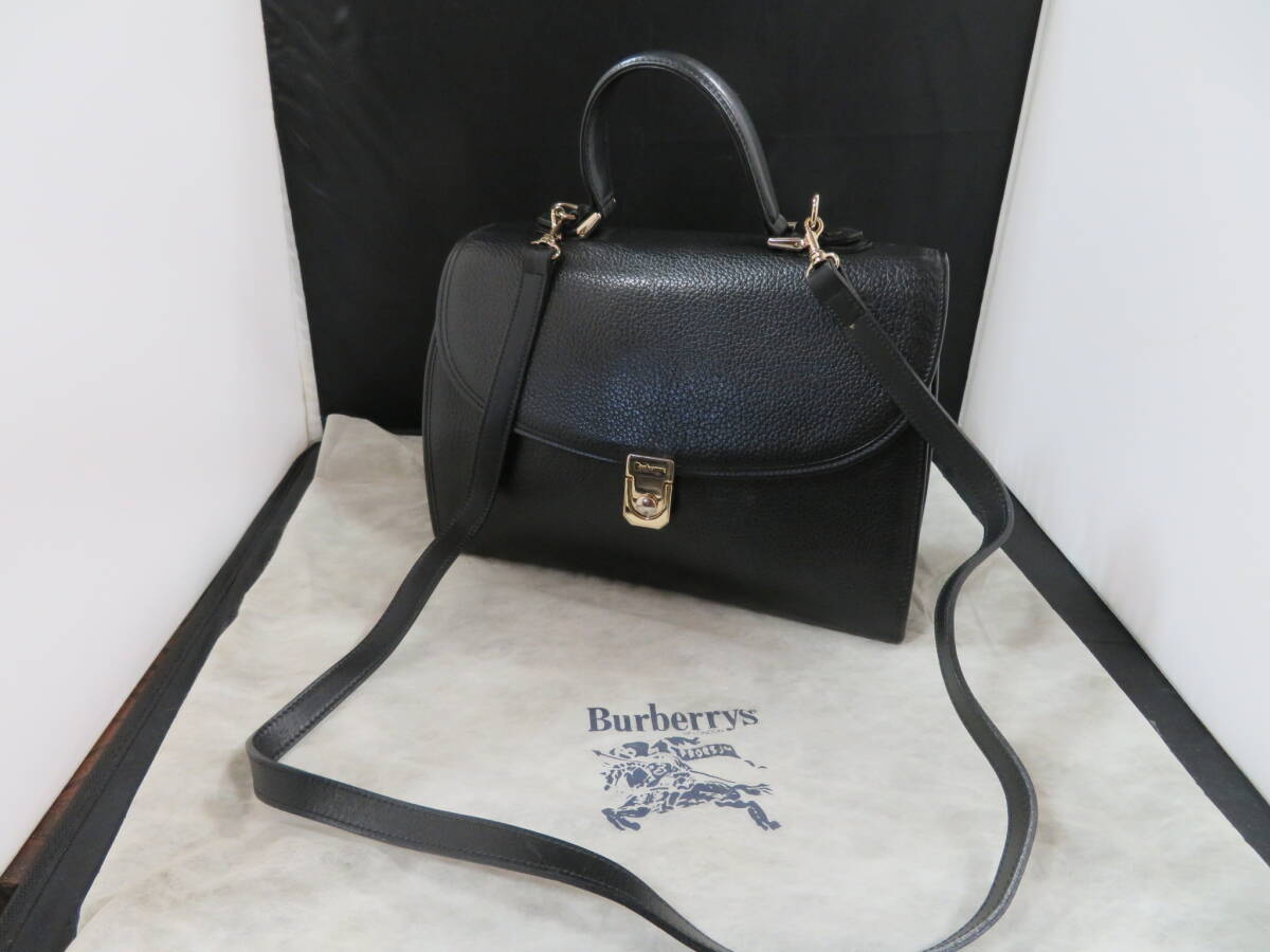 5年保証』 美品 正規品 バーバリー Burberry ポケットバッグ黒 2way 