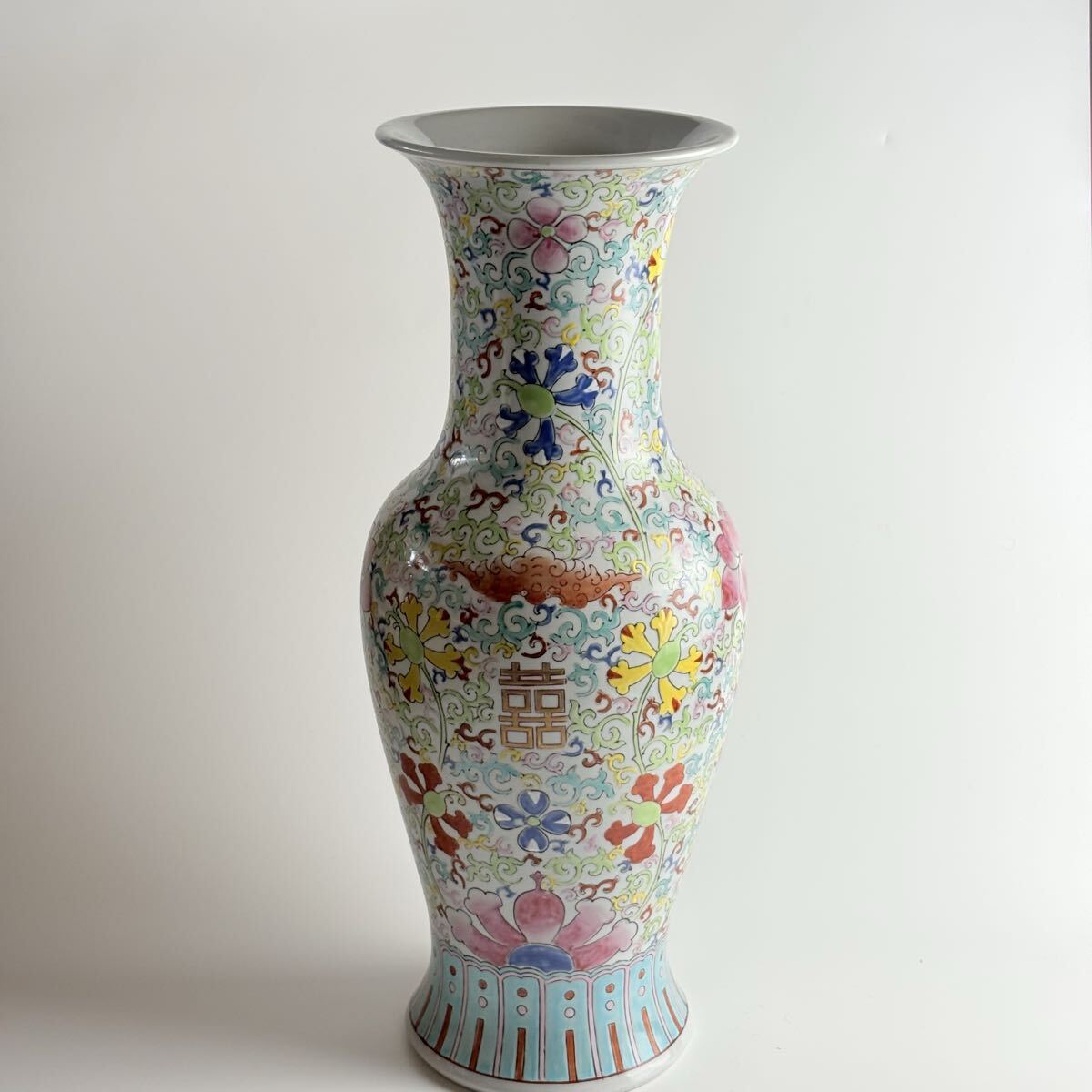 中国 色絵 花瓶 花生 花入 陶磁 粉彩 壺 中国 美術 中国色絵花瓶花生花入陶磁粉彩壺中国美術唐物時代物中国古美術古陶磁