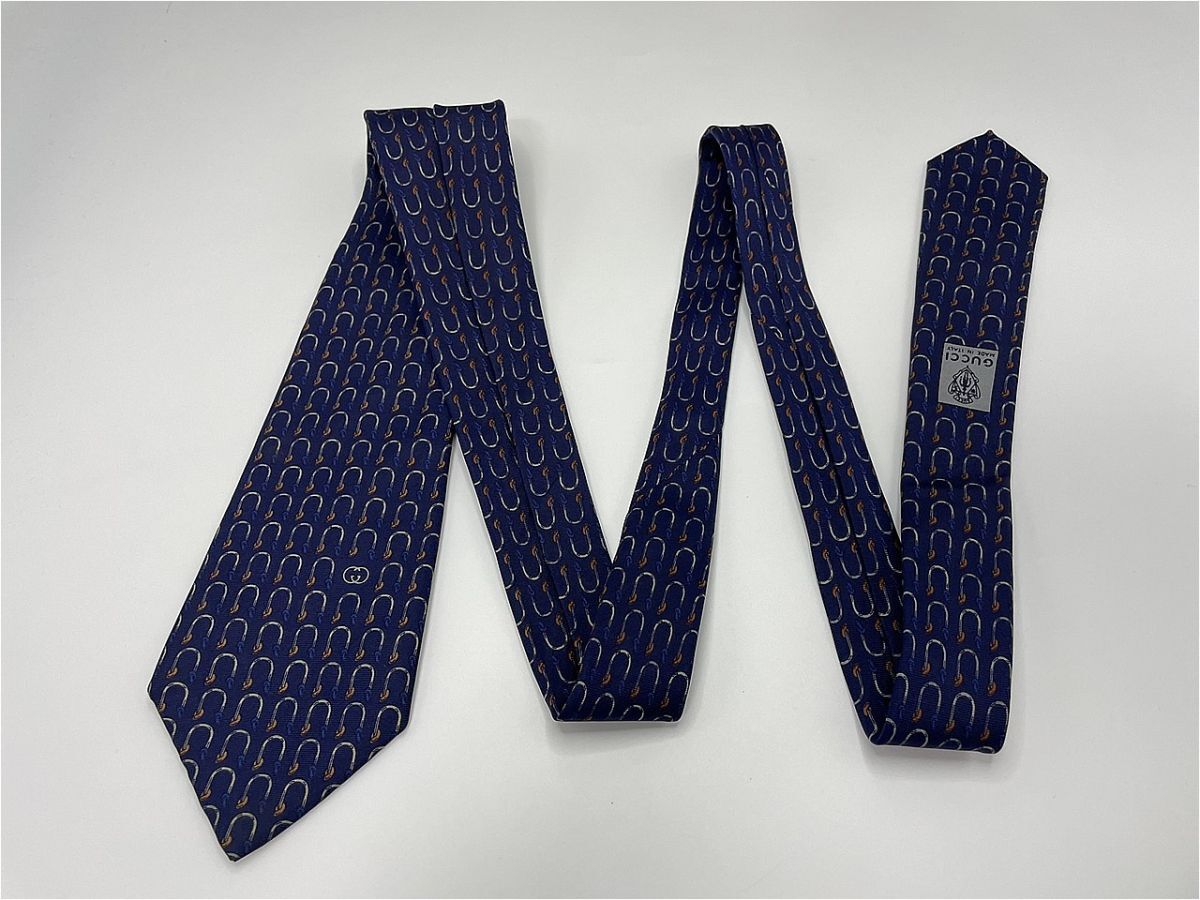 a*y様 GUCCI ネイビー グッチロゴ ネクタイ 新品 グッチ GUCCI ネクタイ ロゴ ネイビー/グリーン 【公式通販】