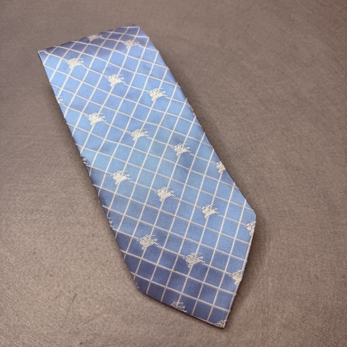 未使用品 バーバリー LONDON ネクタイ シルク ストライプ