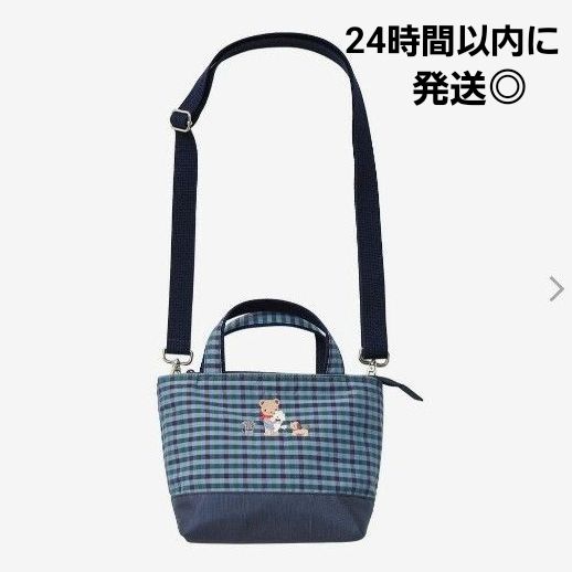 新品 ファミリア familiar ショルダーバッグ ポシェット ブルー 広尾